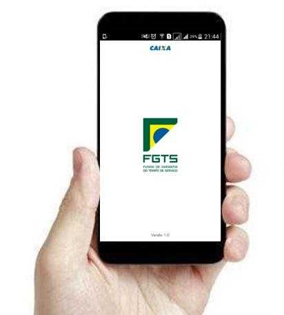 Celular com o aplicativo do FGTS - Contabiehl
