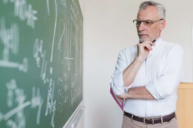 Professor olhando para o quadro - Contabiehl